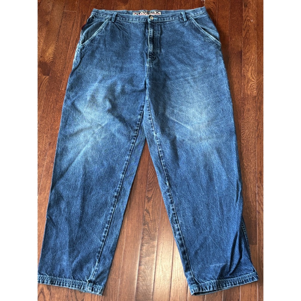 Vintage Avirex Brand Jeans Mens 44 Blue Denim Wide Leg Carpenter Pants